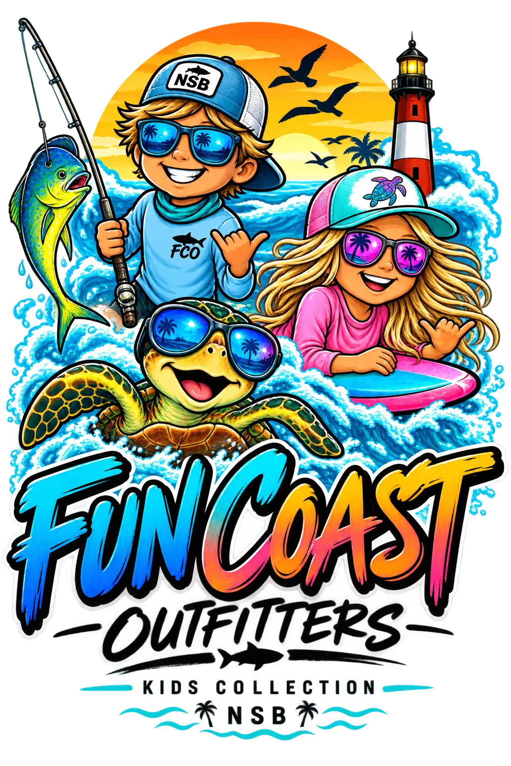 FCO KIDS GO FISHING fun coast outfitters