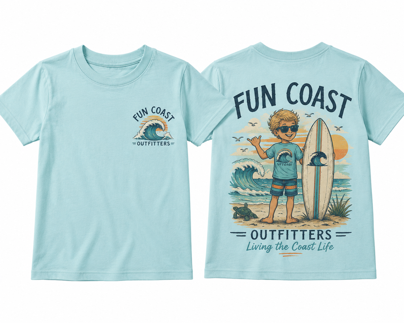 Kids' Surf Turtle Tee