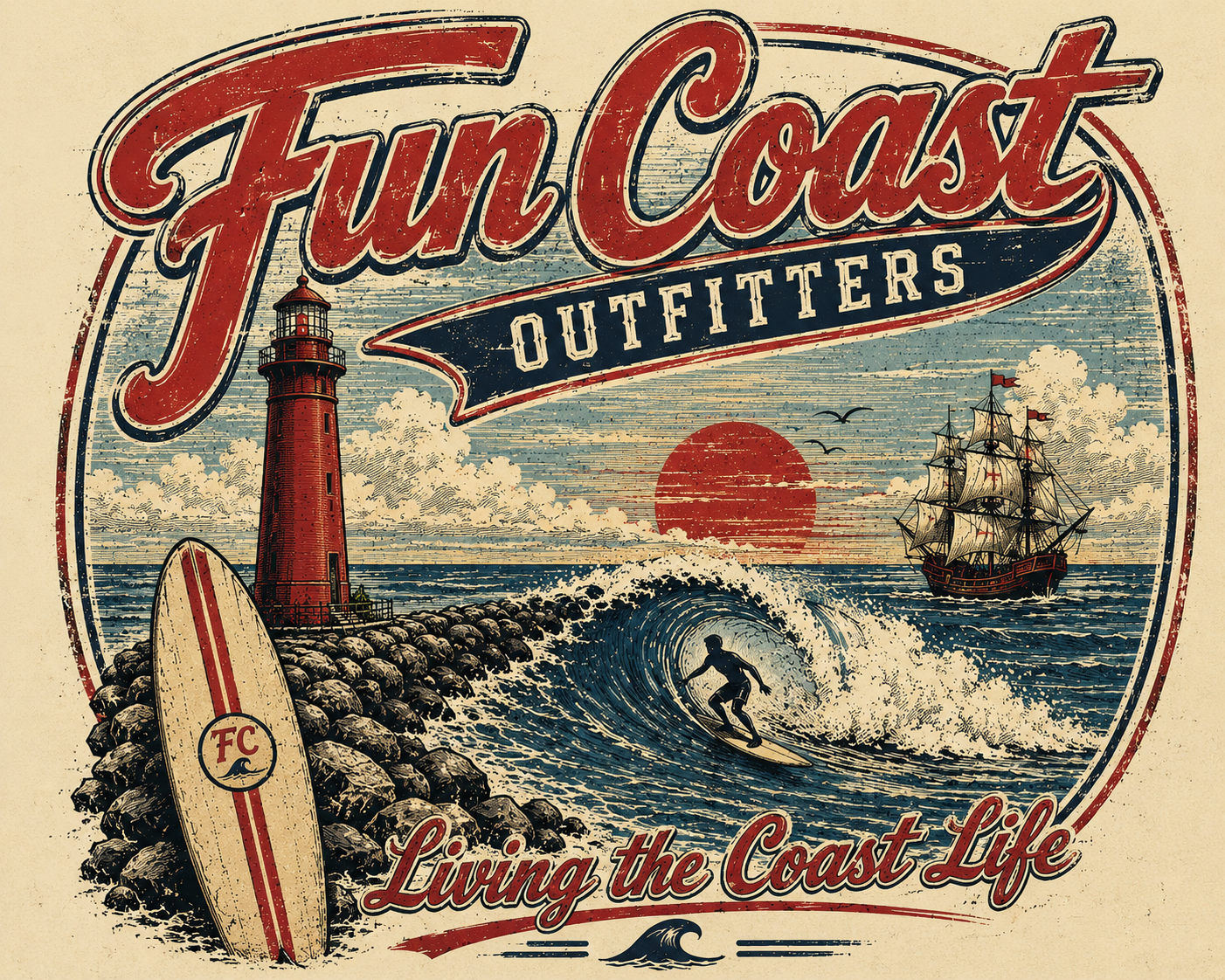 FCO Marlin Sport Fishing Tee graphic design
