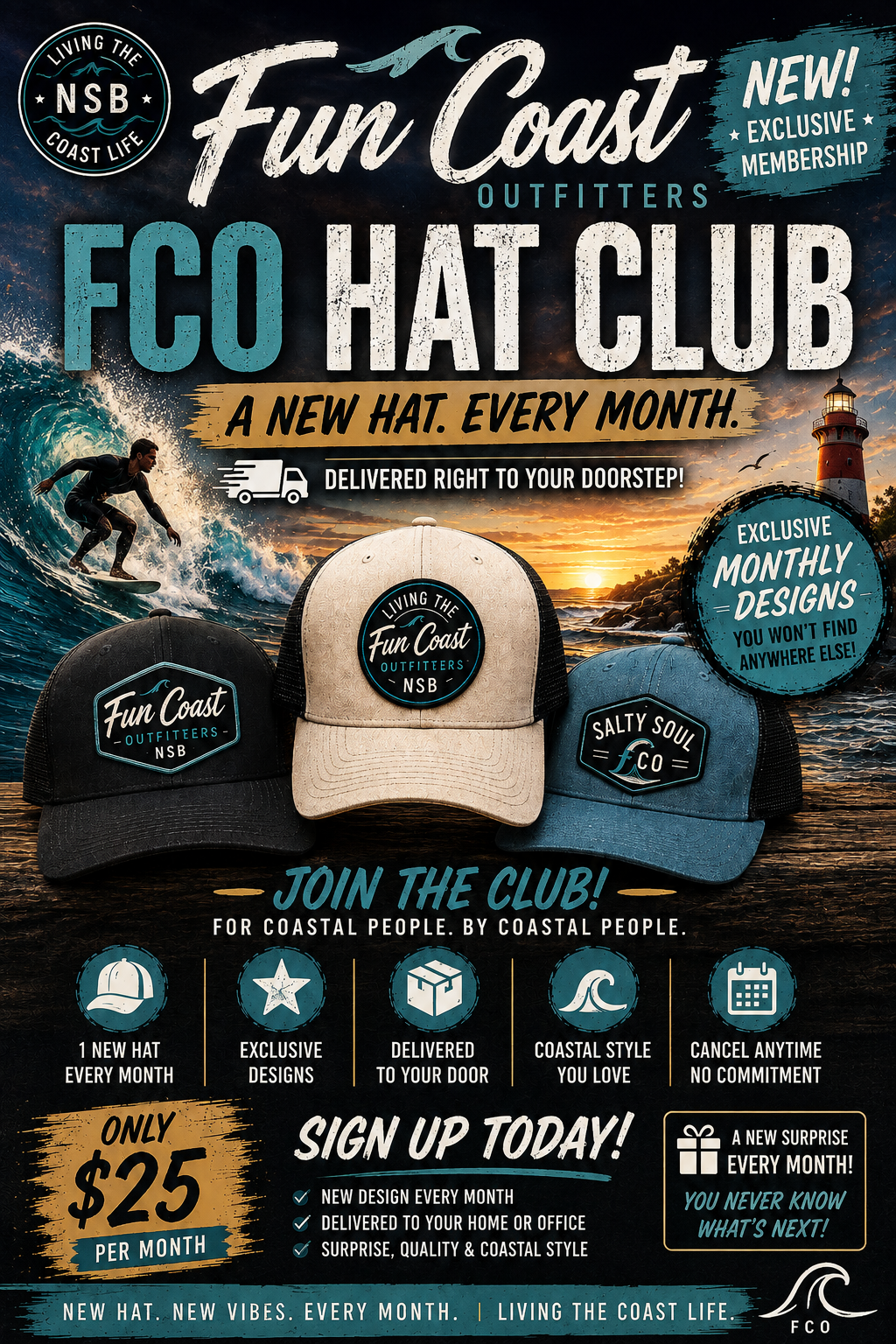FCO HAT CLUB fun coast outfitters