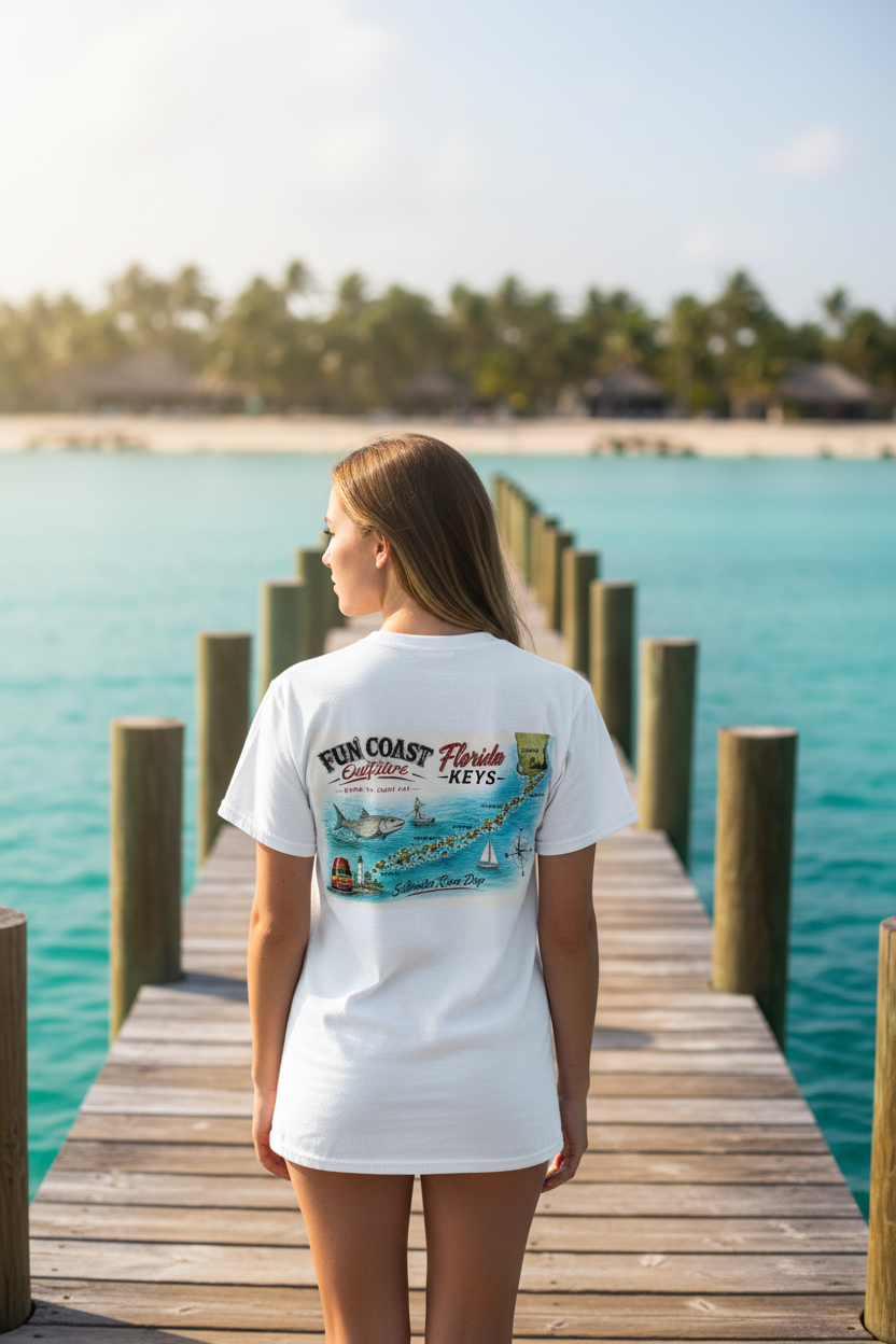 FCO Fla Keys Tee Back Lifestyle