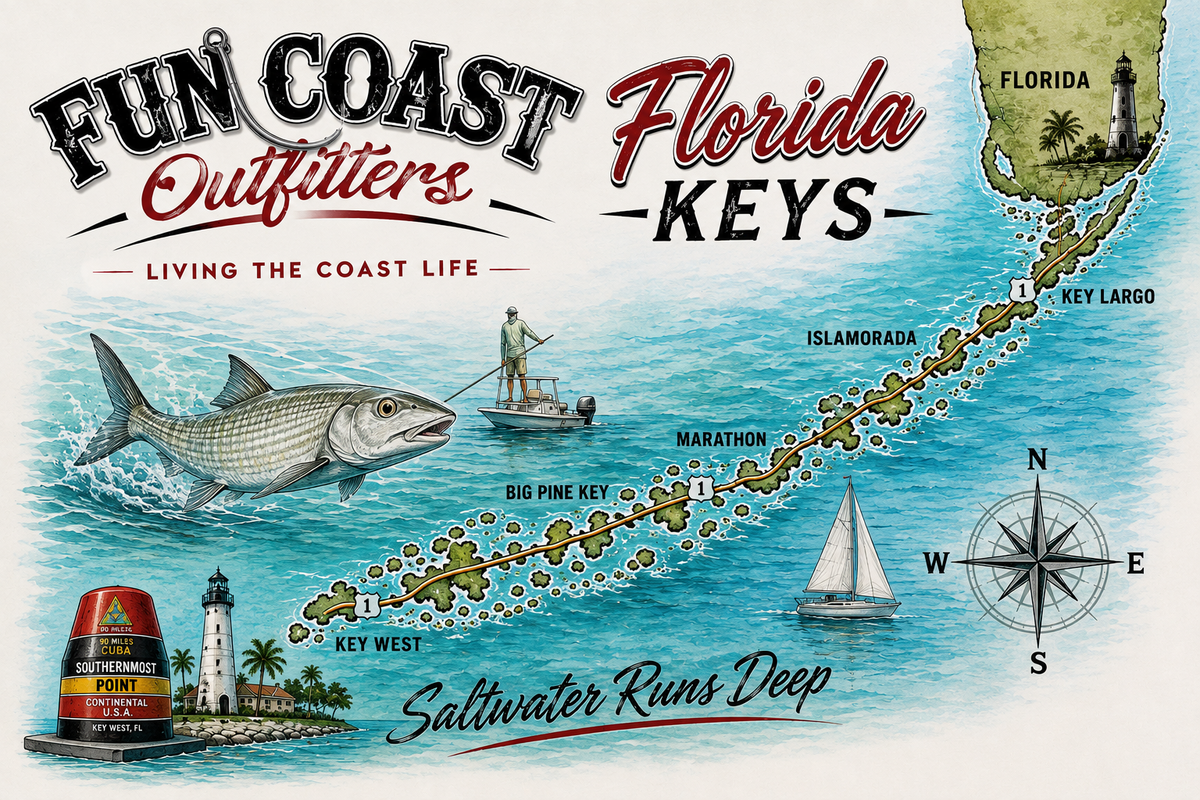 FCO FLA KEYS TEE fun coast outfitters