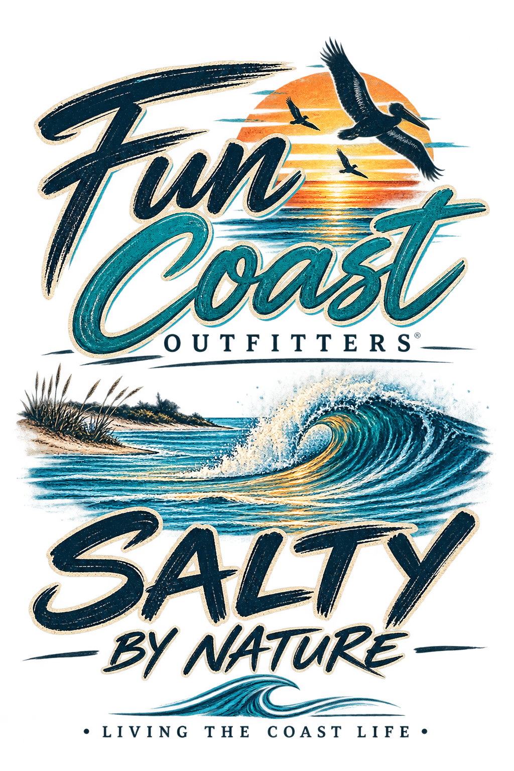 FCO SALTY TEE fun coast outfitters