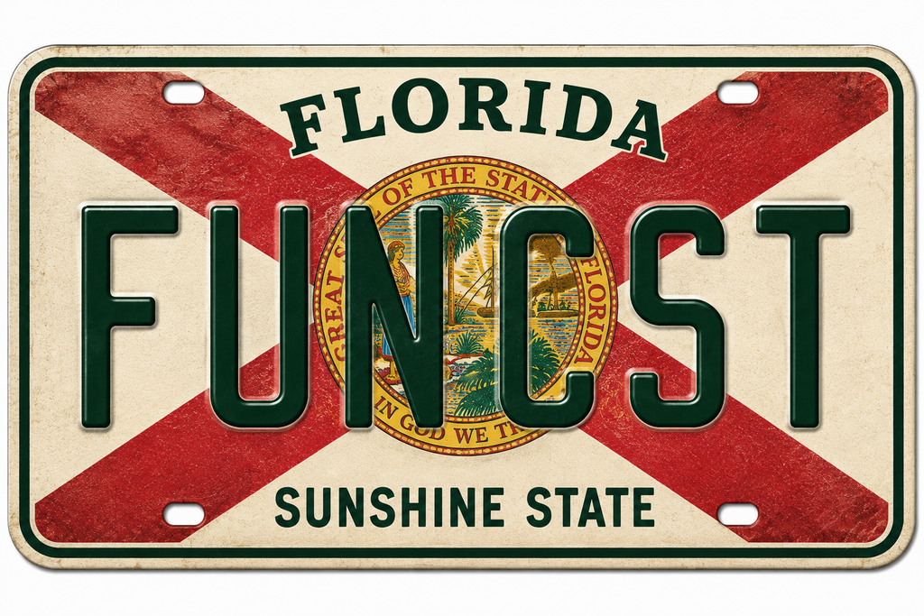 FLA PLATE TEE fun coast outfitters