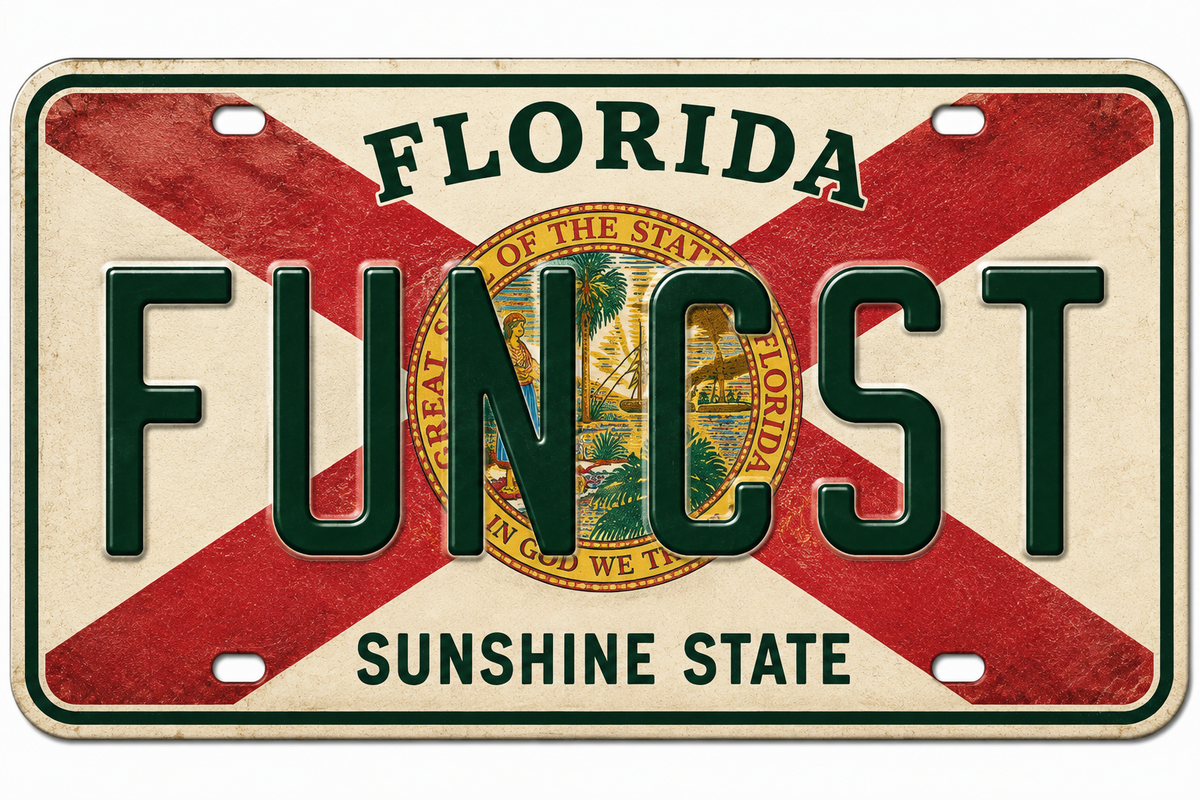 FLA PLATE TEE fun coast outfitters