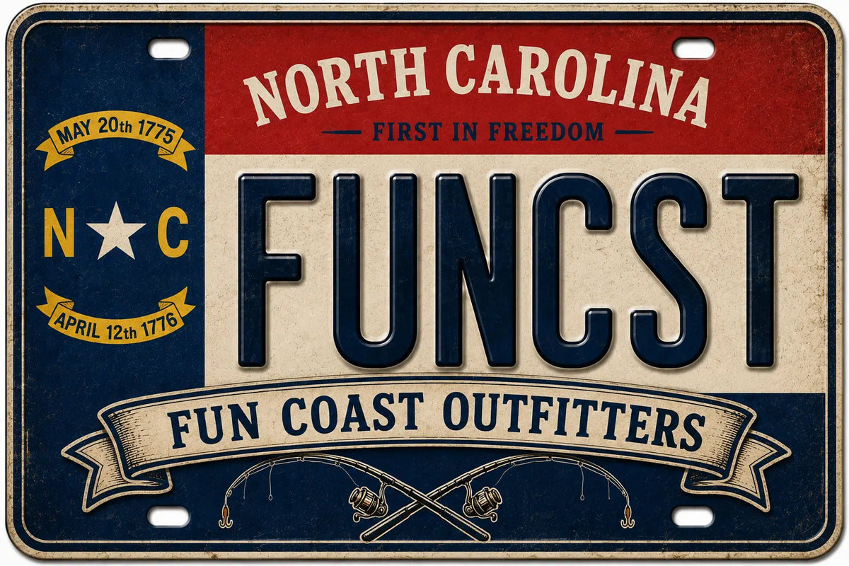 NC PLATE TEE fun coast outfitters