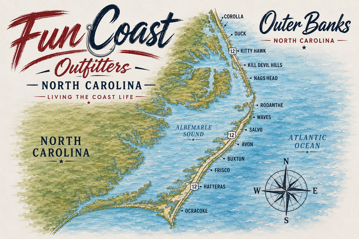 FCO OUTTER BANKS TEE fun coast outfitters
