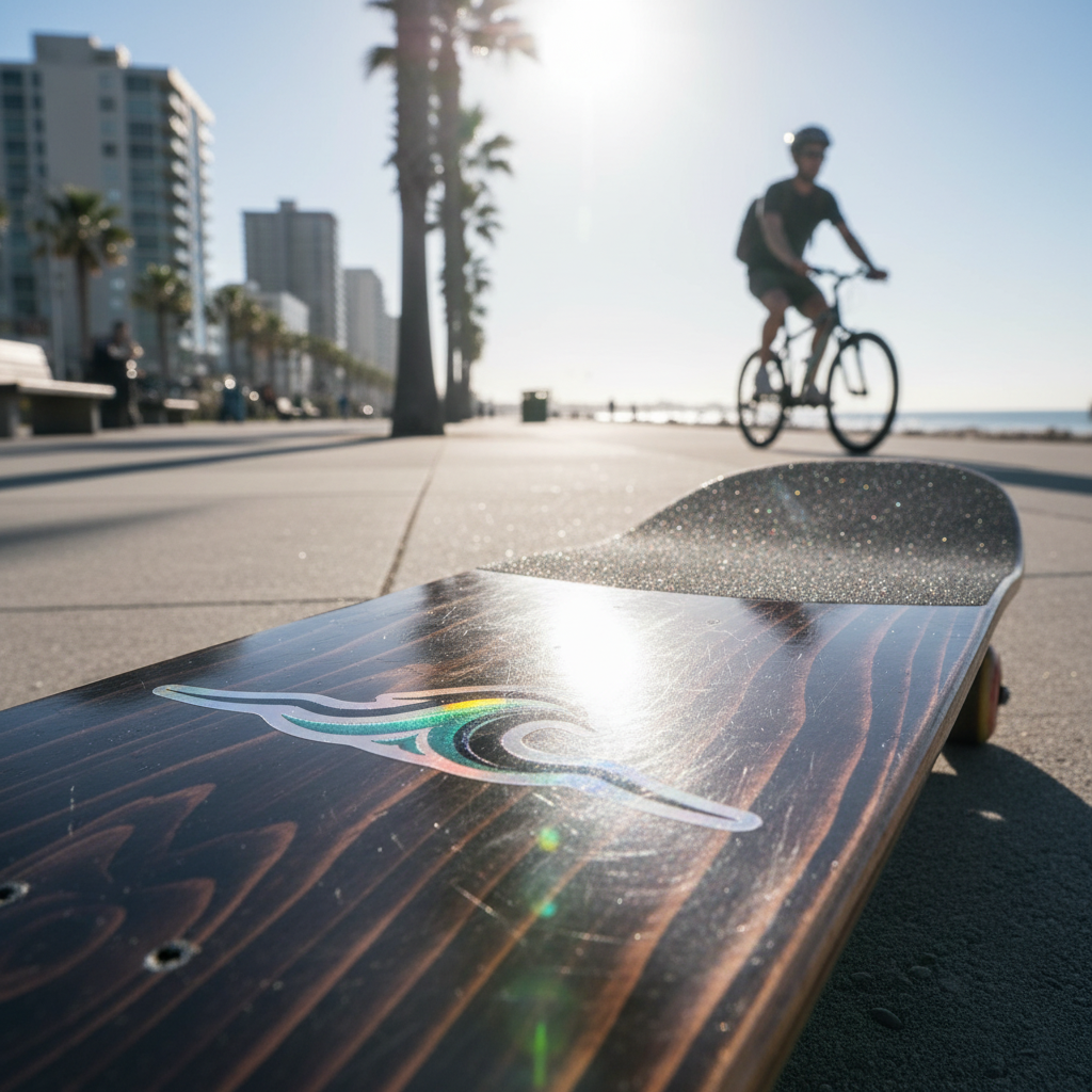 Holographic rainbow — skateboard deck