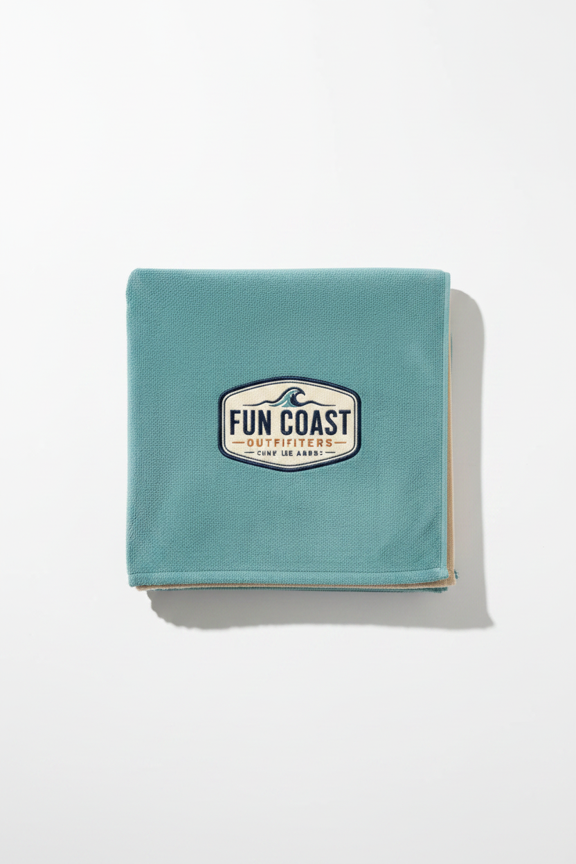 FCO Wave Icon Beach Towel – Coastal Oversized Beach Towel | Fun Coast Outfitters