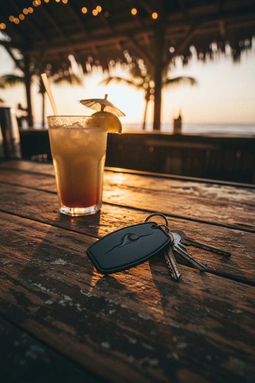 Matte black — beach bar counter