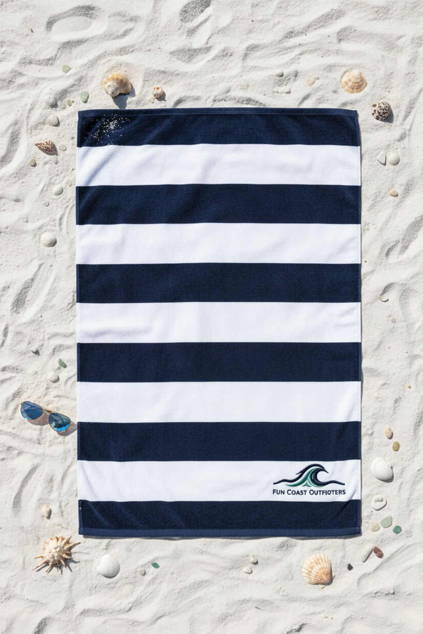 Navy Stripe Towel