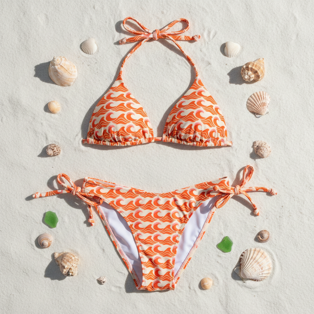 Sunset Wave Bikini Front