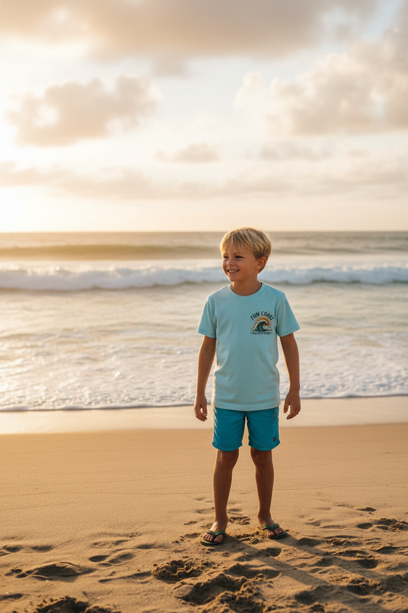 Surf Kid Standing Lifestyle